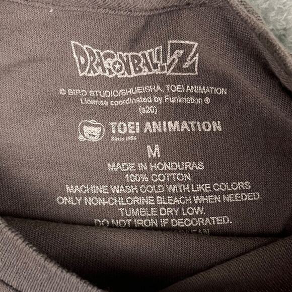 Dragon Ball Z Goku T-Shirt Men's M Brown Anime Graphic Tee Toei Animation - Picture 3 of 9